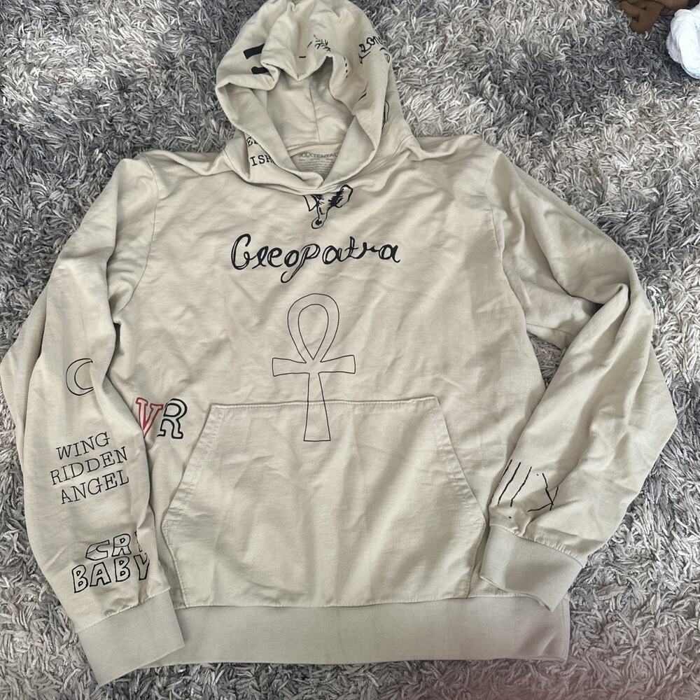 XXXTentacion Tattoo Hoodie Beige Size XL